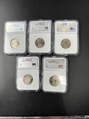 2005 P Complete 5 Coin State Quarter Set NGC MS67 SMS