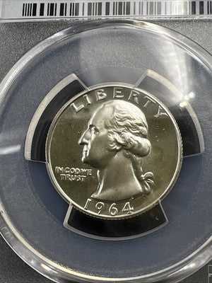 1964 25c Washington Silver Quarter Coin PR66 #366 PCGS