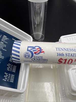 US Mint Certified 2002 P Tennessee State Statehood Quarter Roll BU UNC