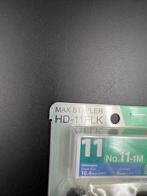 HD-11FLK Max Flat Clinch Stapler for 2x2 Coin Flips Stapler Black Hand Size New