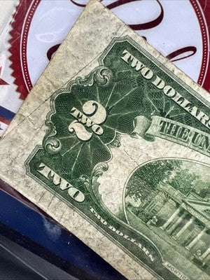 1928 D $2 Two Dollar USN United States Note Red Seal VG Circ #91