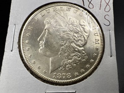1878 S $1 Morgan Silver Dollar Coin Choice BU UNC Broken O Reverse VAM SK#A