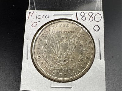1880 O Micro o $1 Morgan Silver Dollar Coin XF Details SK#B