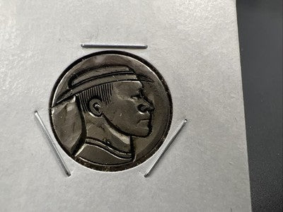 Hobo Buffalo Nickel Coin Modern Carving SKU#D4