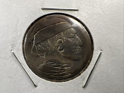 Hobo Buffalo Nickel Coin Modern Carving SKU#CC