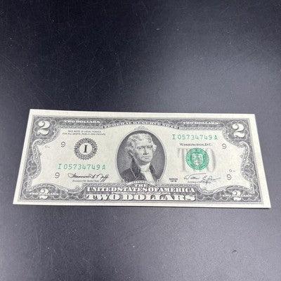 1976 $2 Two Dollar FRN Federal Reserve Note District I Uncirculated #749