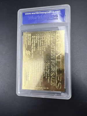 1996 Beatles Album Cover Gold Plated Collectors card in WCG case