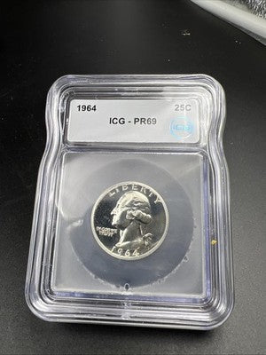 1964 P Washington Silver Quarter Coin ICG PR66 #12