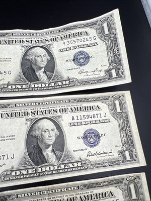 Lot of 5 1935 Silver Certificates Fine / VF Circ #703