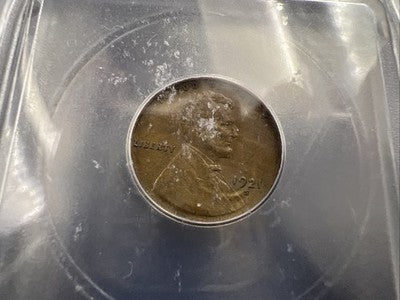 1921 S 1c Lincoln Wheat Cent Penny Coin ICG AU58