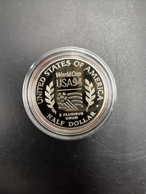 1994 FIFA World Cup Soccer Proof Commemorative Half Dollar Coin in Capsule #a