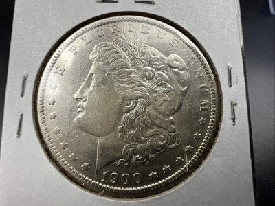 1900 O / CC Morgan Silver Dollar Coin AU Details OMM VAM