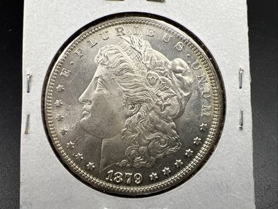 1879 P $1 Morgan Silver Dollar Coin CH BU Unc Neat Toning Reverse