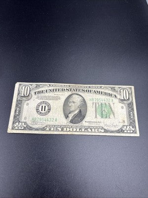 1934 C $10 FRN Federal Reserve Note St. Louis District VG Very Good #32