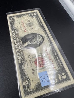3 Note Lot 1953 $2 Red Seal USN Note Lot Interesting Bills VG / Fine #733