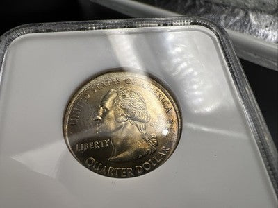 2000 P 25c South Carolina State Quarter Coin Partial Collar Error BU UNC
