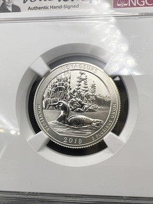 2018 S ATB Voyaguers Reverse Proof Silver Quarter NGC Everhart PF70 25c