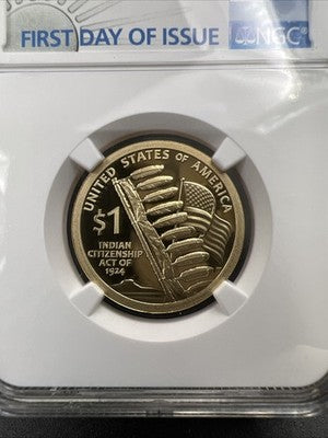 2024 S $1 Indian Citizenship Act Native Dollar Coin PF70 NGC