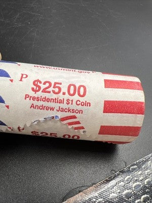 2008 P Andrew Jackson Presidential Dollar US Mint BU Roll 25 Coins