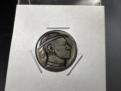 Hobo Buffalo Nickel Coin Modern Carving SKU#C