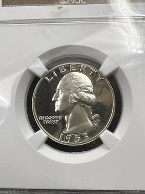 1953 P 25c Washington Silver Proof Quarter Coin PF66 * Star NGC Cameo Obverse
