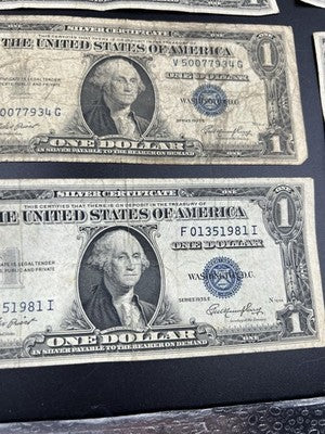 Lot of 10 1935 $1 Dollar Silver Certificate Blue Seal Notes Circulated #81
