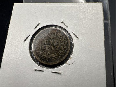 1860 1c Indian Cent Penny Coin Fine Details ED Round Bust