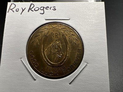 Roy Rogers Riders Lucky Piece Horse Trigger Good Luck Forever Token XF / AU