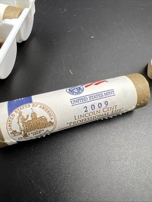 50 Coin US Mint BU Roll 2009 P Professional Life Lincoln Commemorative Cents