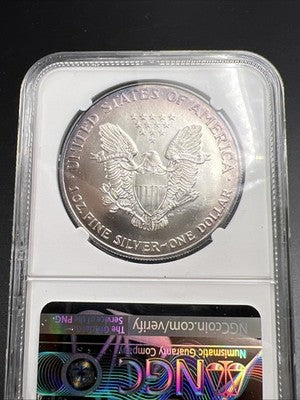1994 1 Oz ASE American Silver Eagle MS69 NGC Red Book Holder #034