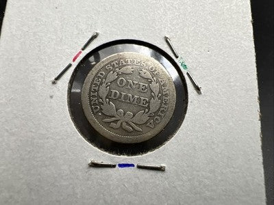 1858 10c Seated Liberty Silver Dime Choice AG About Good / Good #a