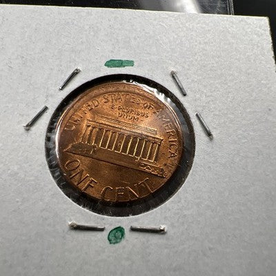 1988 1c Lincoln Memorial Cent Penny Broadstrike 5% Off Center BU UNC SKU#AM