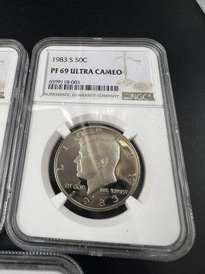 1983 S Complete 5 Coin Clad Proof Set NGC Graded PF69 UCAM