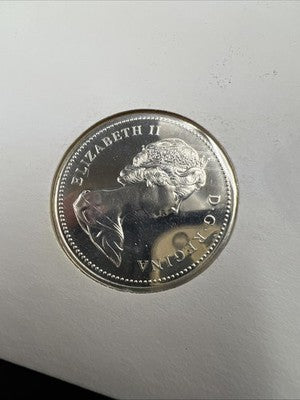 1972 $1 Canada Copper Nickel Canoe Dollar Gem UNC in Postcard