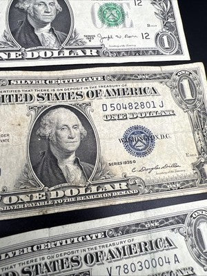 $1 One Dollar Bill Collectors Lot 1935 1957 1963 1969 1988 Circulated Conditions