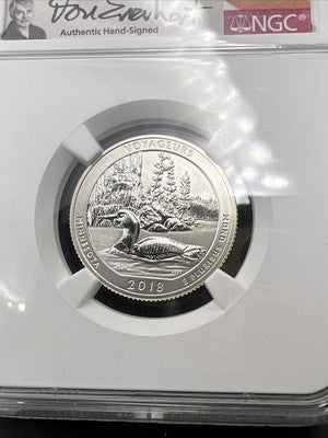 2018 S ATB Voyaguers Reverse Proof Silver Quarter NGC Everhart PF70 25c