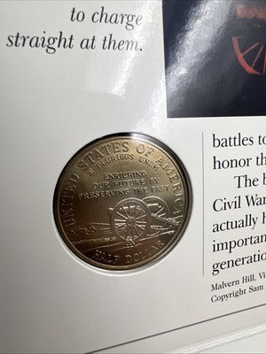 1995 S Civil War 50c Commemorative Half Dollar Coin Young Collector's Set