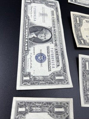 Lot of 7 CH VF 1957 $1 One Dollar US Silver Certificates Blue Seal Notes #251