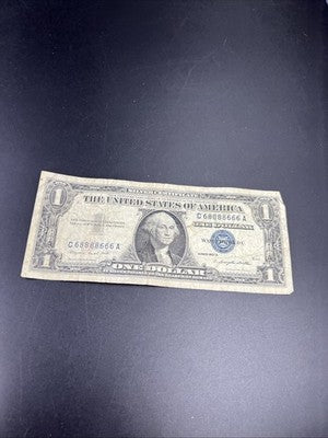 1957 A $1 One Dollar Silver Certificate G / VG Circ Serial #68888666