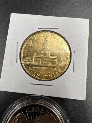 2 Coin Lot Mount Rushmore 1991 Proof & 1976 Bicentennial Kennedy CU-NI 50c Coins