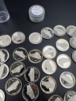 2007 S 5c Proof Jefferson Nickel 40 Coin Roll Choice Proof