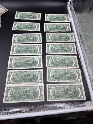 20 Consecutive 1976 $2 Two Dollar FRN Federal Reserve Notes CH AU / CU UNC #36
