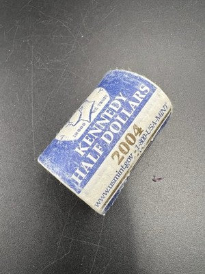 U.S. Mint Wrapped 2004 D 50c Kennedy Half Dollar 20 coin Roll BU