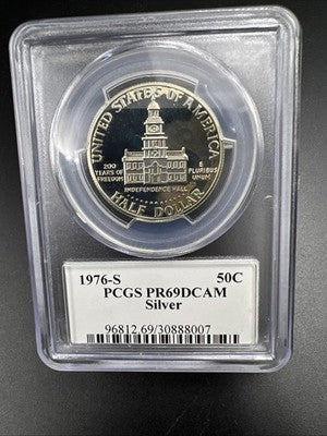 1976 S 50c Kennedy 40% Silver Half Dollar Coin PR69 DCAM PCGS #007