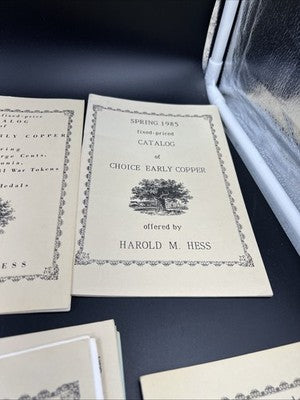 Lot of 6 Vintage Harold Mess Early Copper & Token Catalogs early 1980s
