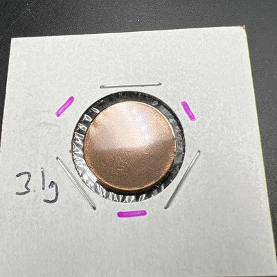 3.1 G 95% Copper Bronze Lincoln Cent Blank PLANCHET Error Coin SKU#A