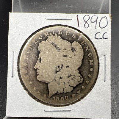 1890 CC Morgan Silver Dollar Coin AG About Good Circulated