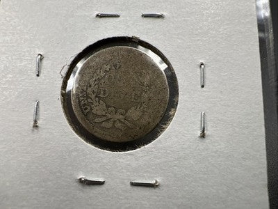 1854 with Arrows 10c Seated Liberty Silver Dime AG About Good Circ