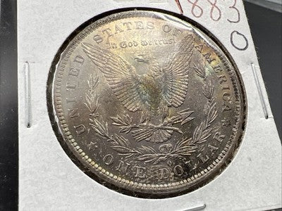 1883 O $1 Morgan Silver Dollar Coin CH BU Nice Toning Toner Reverse