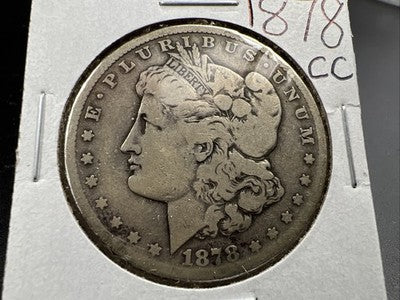 1878 CC Morgan Silver Dollar Coin AG About Good Circulated